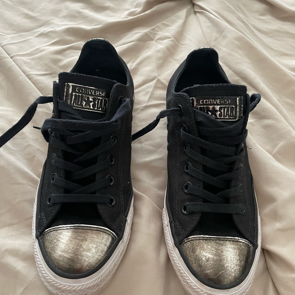 Converse Black and Silver Sneakers